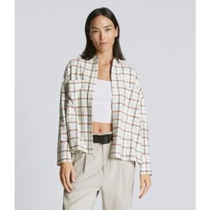 Everlane Top S Boxy Flannel Shirt